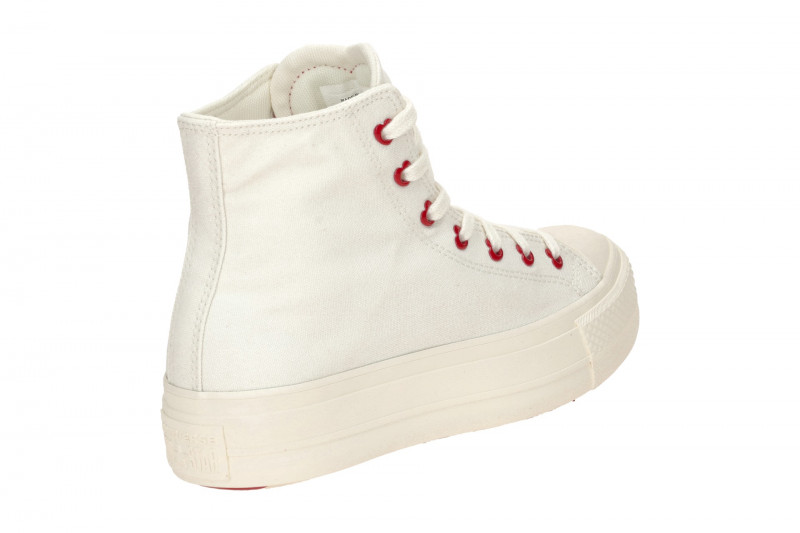 Converse Schuhe Chuck Taylor All Star Hi Plateau weiß Herz