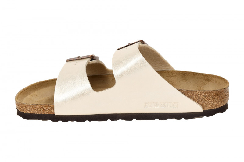 Birkenstock Arizona BS Pantolette weiß pearl-white SCHMAL 1009921