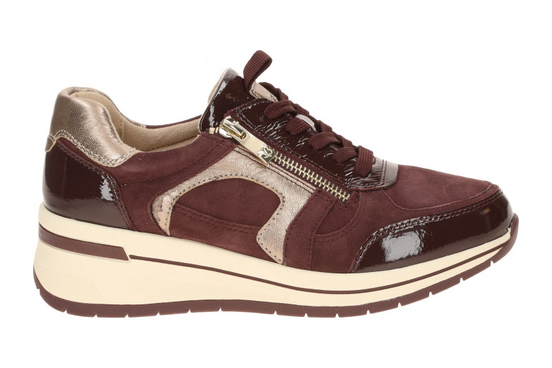 Caprice Schuhe rot bordo Leder Mix H-Weite 23300