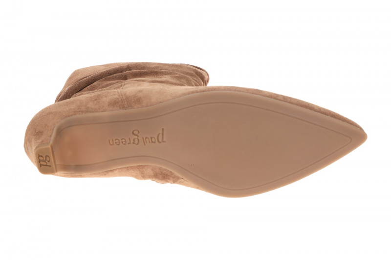Paul Green Stiefelette braun nut Velour gerafft 8325