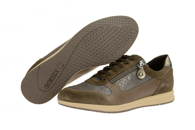 Geox Avery Schuhe braun grau metallic