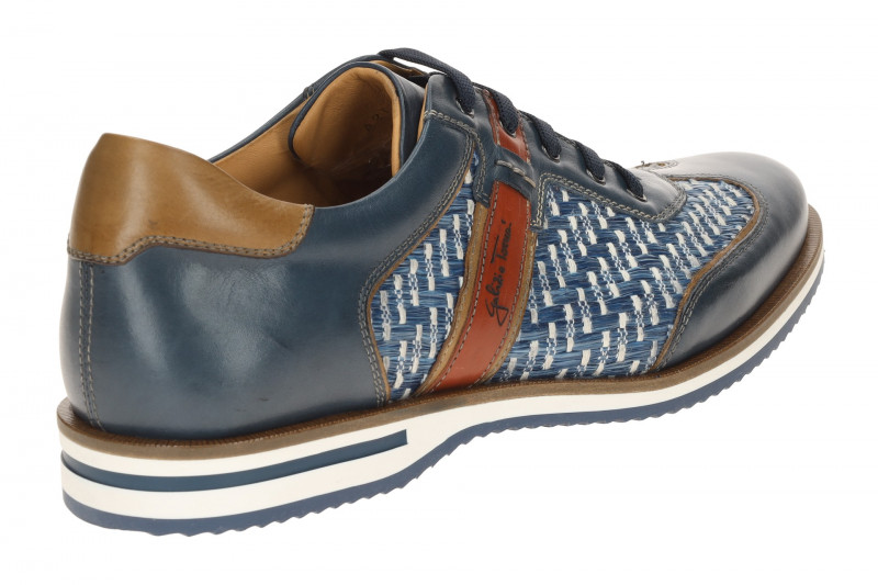 Galizio Torresi Schuhe blau braun Flecht Muster 310530