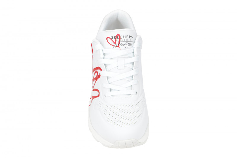 Skechers Uno Schuhe weiß rot Herz 177980