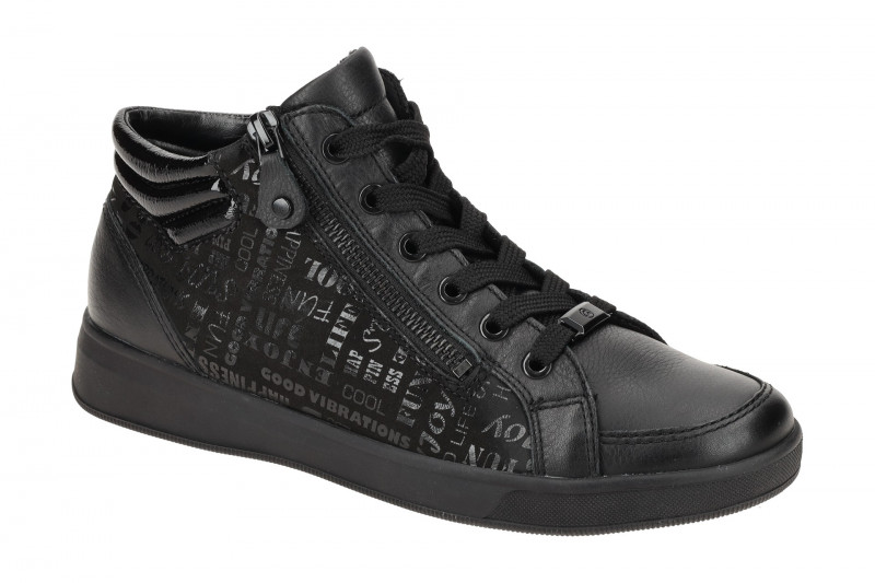 ARA Rom Schuhe Sneaker schwarz Glattleder 12-44499