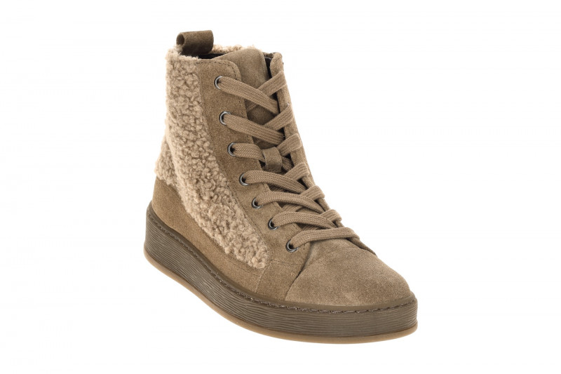 Gabor Mid Sneaker Boots braun Velour Fell 76.776.34