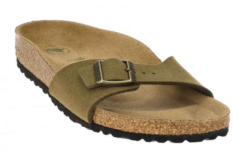 Birkenstock Madrid BS Pantolette grün SCHMAL Vegan 1027974