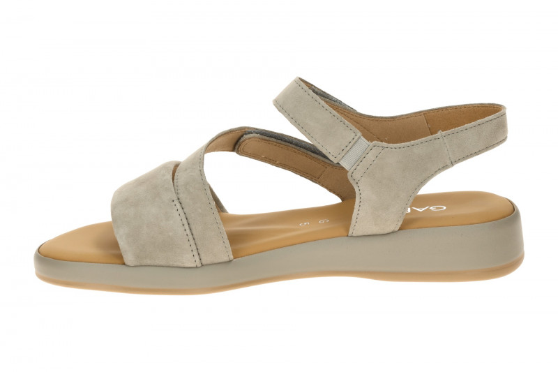 Gabor Klett Sandale schilf grün Velour 82.733.11