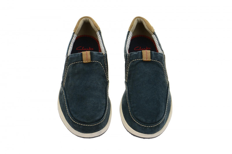 Clarks Norwin Easy Slipper blau jeans