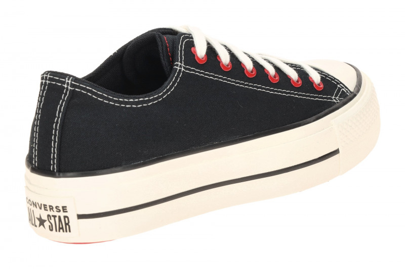 Converse Schuhe Chuck Taylor All Star Plateau schwarz Herz