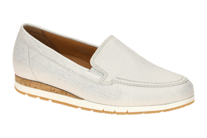 Gabor Slipper Schuhe hellgrau metallic 82.414.80