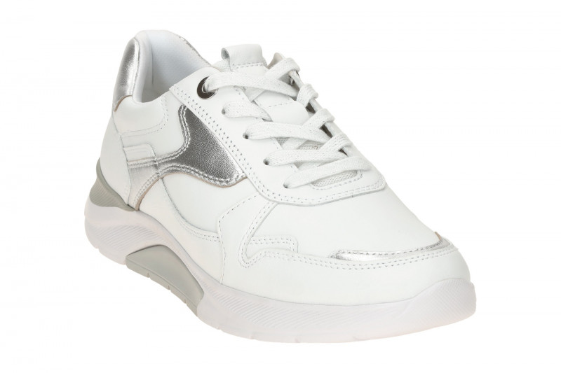 Gabor RollingSoft Schuhe weiß silber Glattleder 86.925.51