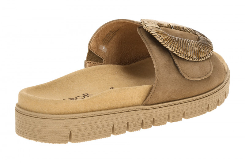 Gabor Pantolette braun peanut Velour 83.742.14