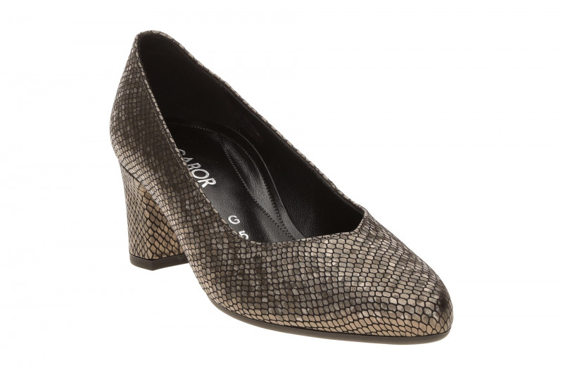Gabor Pumps taupe braun Effekt Leder 3004