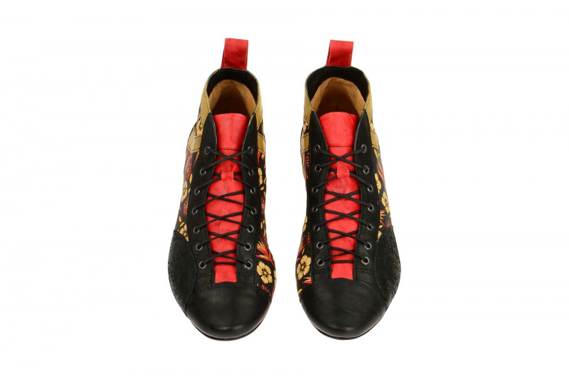 Think Guad Stiefelette schwarz rot 1-81288-09