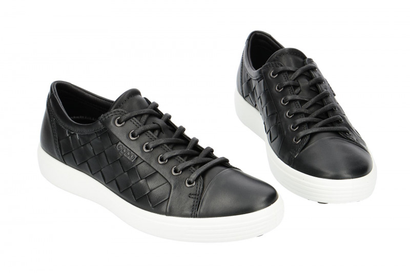 Ecco Schuhe Soft 7 schwarz karo