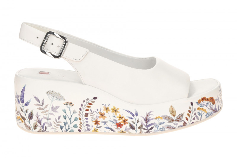 Högl LouLou Plateau Sandale weiß buntes Blumenmustert 2519