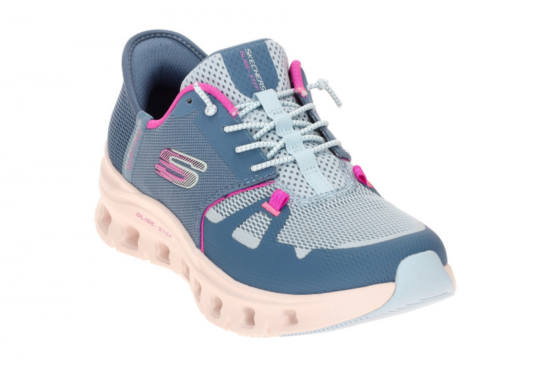 Skechers Glide Step Schuhe blau slate Damen SLIP-INS 150420