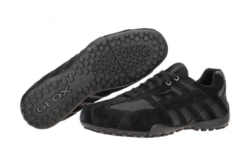 Geox Snake Schuhe Sneakers schwarz U4207K