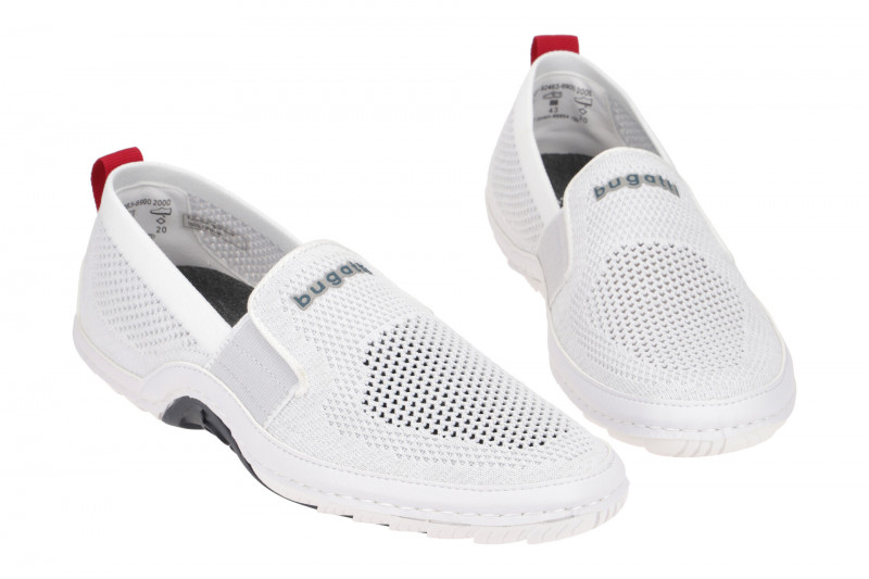 bugatti Quetzal Schuhe Slipper weiß