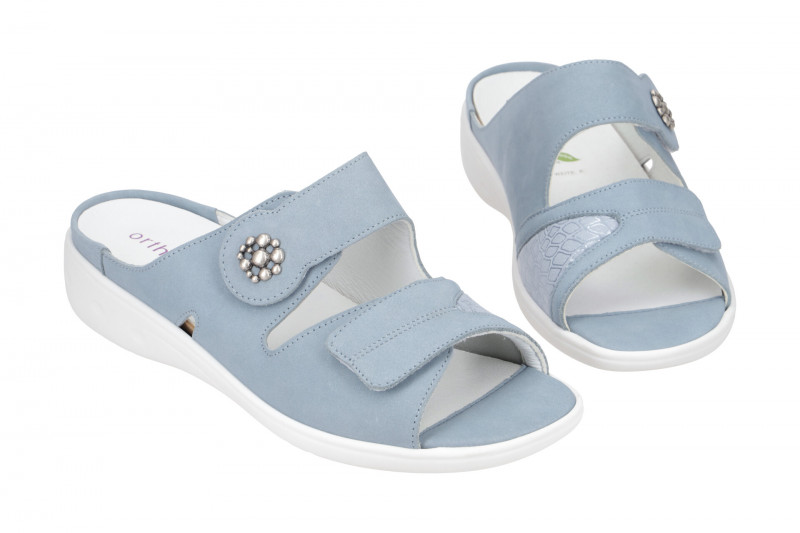 Waldläufer Kara Pantolette blau Orthotritt 684K50