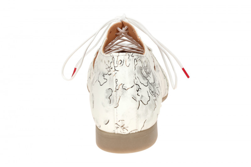 Think Guad Schnür Schuhe weiß Blumen gelocht 565