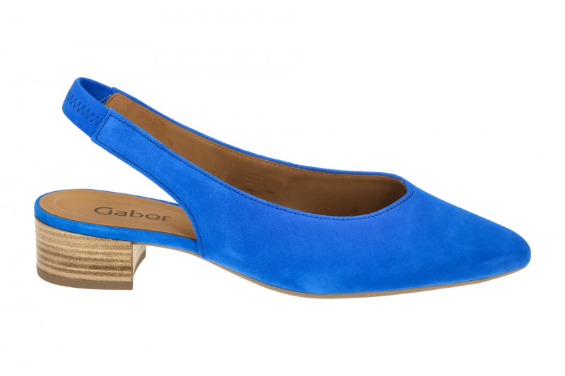 Gabor Sling Pumps blau cobalt Velour 61.520.18
