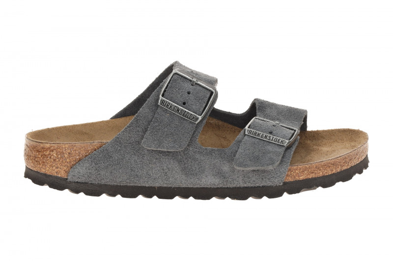 Birkenstock Arizona BS Pantolette dunkelgrau SCHMAL 1031625