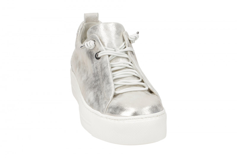 Paul Green Sneaker Plateau Schuhe silber grau metallic 5017