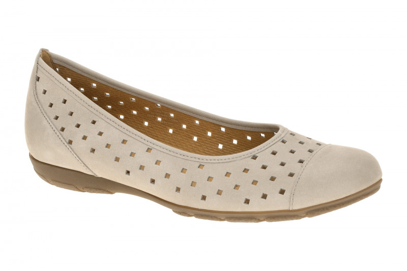 Gabor Schuhe Ballerina beige gelocht 84.169.12