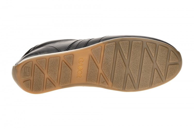 Gabor Schuhe schwarz flache Slim Retro-Sneakers 83.191.27