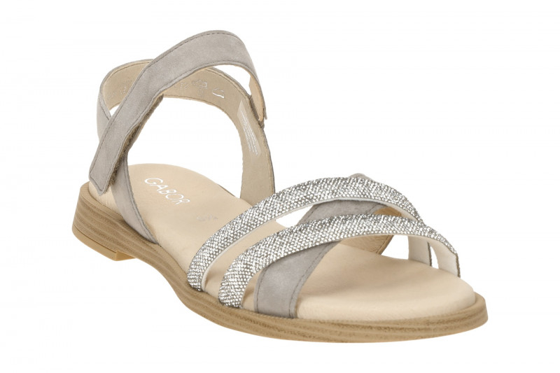 Gabor Fashion Sandale grau puder Strass 85.501.12