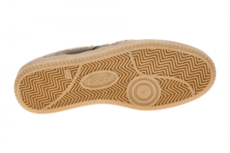 Gabor Schuhe Retro-Sneakers taupe grau Fell 6011.01.009