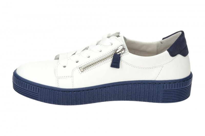 Gabor Schuhe weiß blau Damen Sneakers 63.334.26