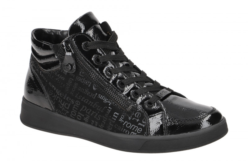 ARA Rom Schuhe Sneaker schwarz Lack 12-44499