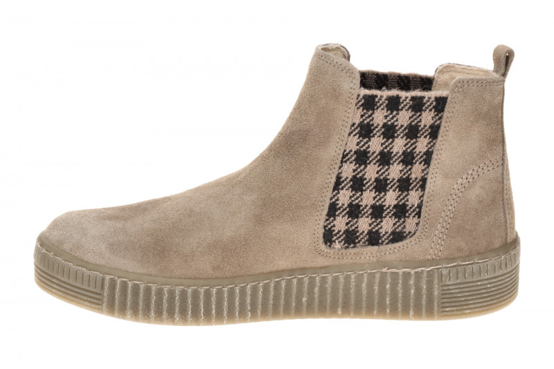 Gabor Stiefelette Chelsea-Boots beige Velour 8013.02.008