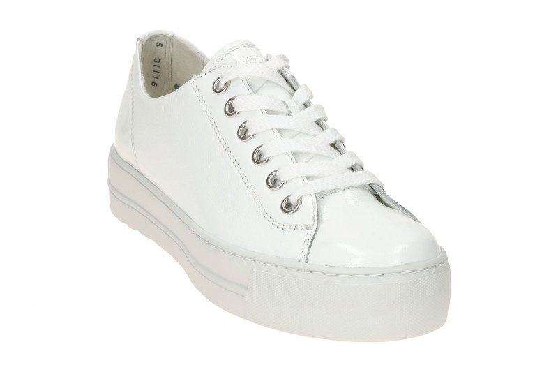 Paul Green Plateau Sneaker Schuhe weiß Lack 4790