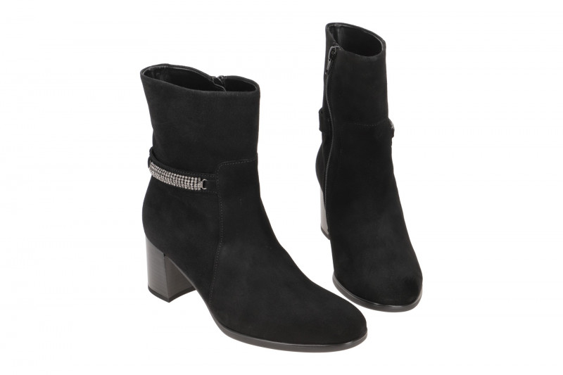 Gabor Stiefelette schwarz Velour 35.531.17