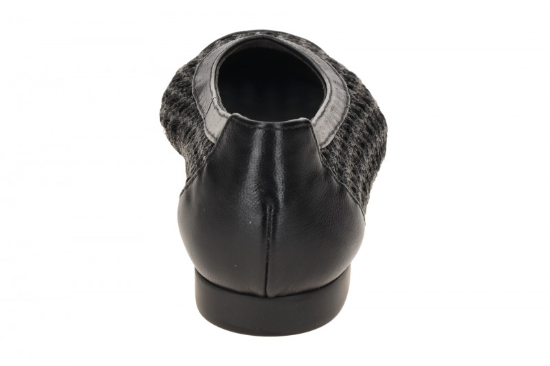 Paul Green Ballerinas schwarz geflochten 1153