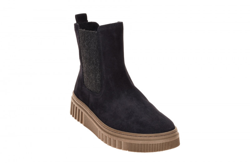 Gabor Stiefelette blau Chelsea Boots Velour 8008.03.002