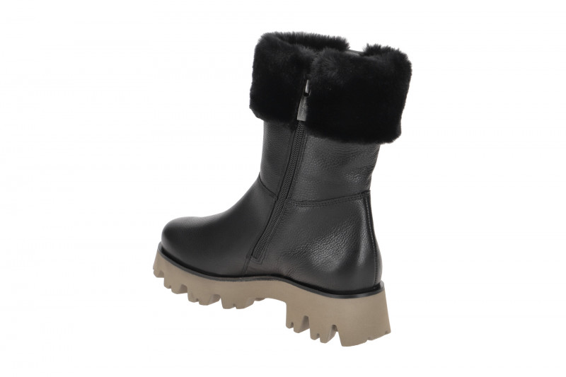 Paul Green 9148 Plateau Winter Stiefel schwarz Fellkragen