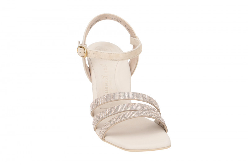 Paul Green Riemchen Sandalette beige Glitzer 6058