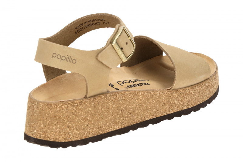 Birkenstock papillio Glenda Keil Sandale beige Schmal 1022966