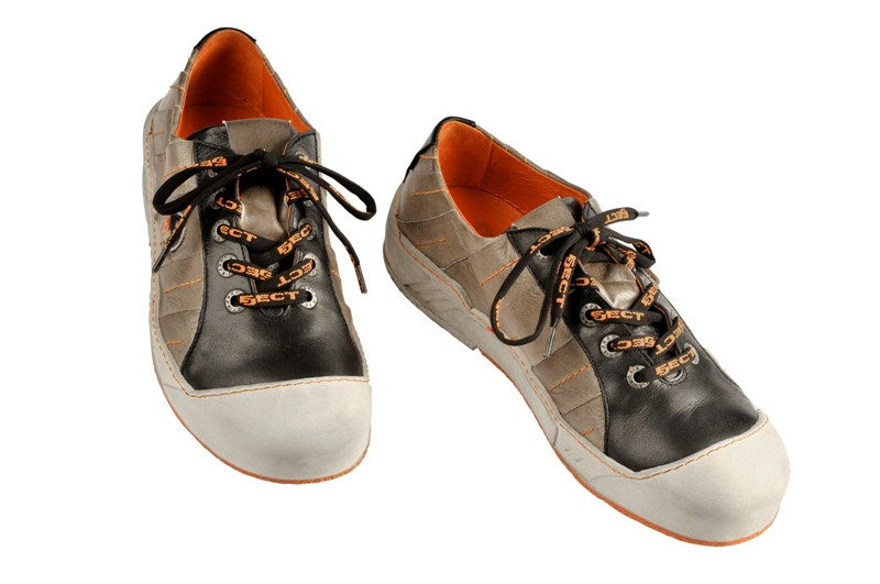 Eject Puzzle Schuhe in schwarz grau E-12359-V3