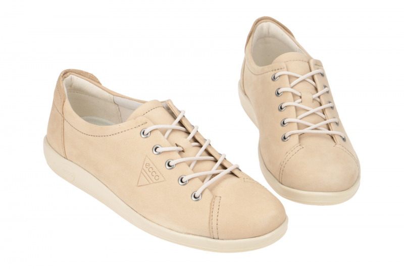 Ecco Soft 2 Schuhe beige powder Damen Schnürer