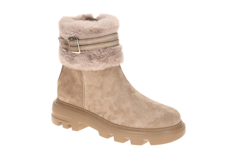 Paul Green Winter Stiefel beige Warmfutter Fellkragen 8327