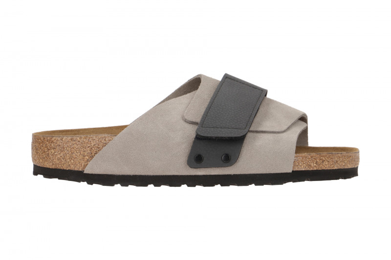 Birkenstock Kyoto Pantolette grau Leder Normal-Weit 1022352