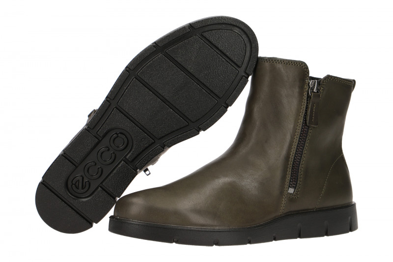 Ecco Bella Stiefelette dunkelgrün Glattleder