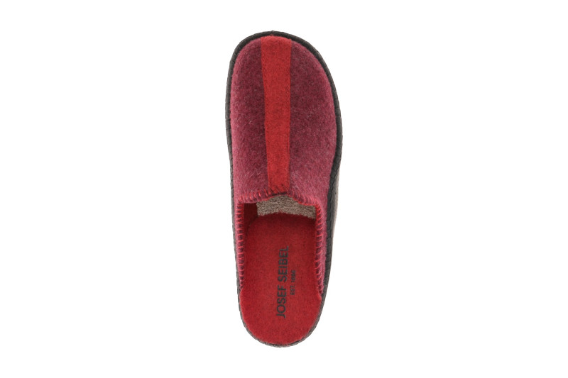 Josef Seibel Monaco 62 Pantoletten Clogs rot bordo Damen Filz 54702