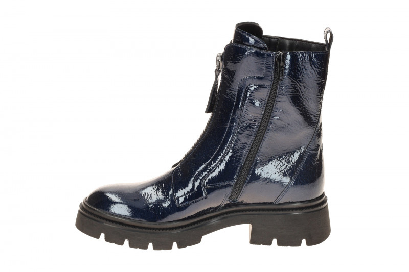 Gabor Fashion Stiefel Boots blau Lack Front-Zip 71.854.96