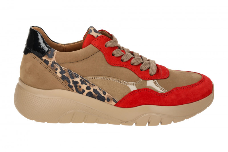 Gabor Fashion Schuhe Sneakers hellbraun rot Luchs 73.451.13